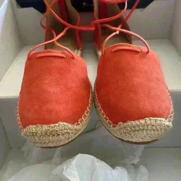 Eileen Fisher Lace Espadrille Wrap Sandals - Picture 8 of 13